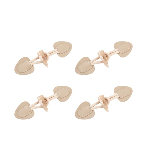 4 Paar Kunstleder-Knebelverschlussknöpfe, Hornknopf, Brosche, Seesack, Mantelverschluss, Kunstharz, Horn, Knebelverschluss, Knöpfe für DIY, Handwerk, Kleidung, Nähen (Stil 5) von BBTISG