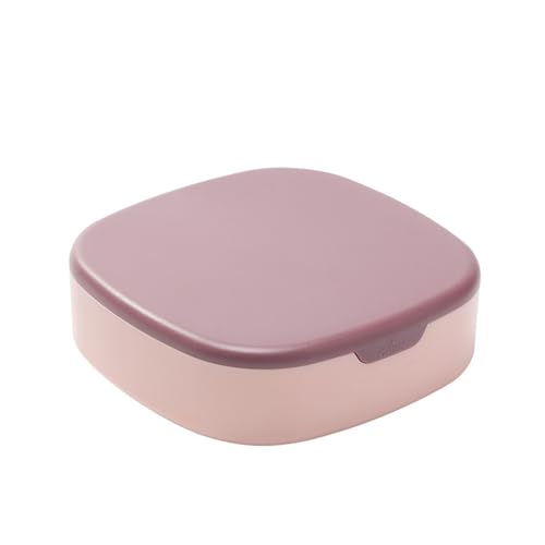BBTISG Mini-Reise-Schmuckschatulle mit Spiegel, 7 Organizer-Trennwände, Aufbewahrungsbox, Schmucketui für Ringe, Ohrringe, Charms, Anhänger (Rosa) von BBTISG