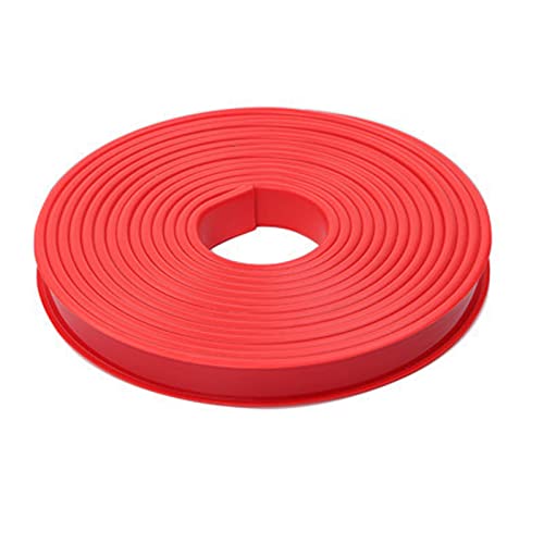 BBTISG U Form Möbelkantenband, 5m x 18 mm anpassbare Längen Selbstklebendes TPE Holzkantenband Flexibles Kantenschutzband für Tische, Regale, Schreibtische (rot) von BBTISG
