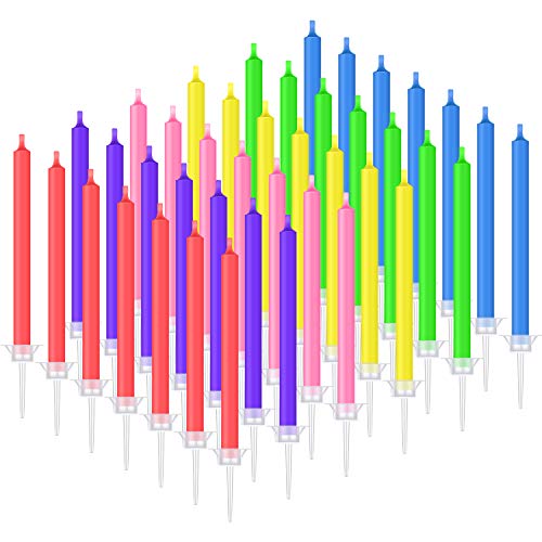 36 Stücke Geburtstag Kuchen Kerzen mit Farbigen Flammen Bunte Regenbogen Kerzen in Halter für Geburtstag Kuchen Cupcake Dekoration 36 Stücke Geburtstag Kuchen Kerzen mit Farbigen Flammen Bunte Regenbogen Kerzen in Halter für Geburtstag Kuchen Cupcake Dekoration von BBTO