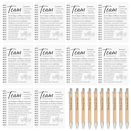 BBTO 10 Sets Geschenkset für Kollegen Team inklusive 10 A6 Spiralblock 10 Kugelschreiber aus Bambus mit Gravur Druckkugelschreiber Danke für Alles Dankeschön Geschenke für Kollegin Büro Arbeit BBTO 10 Sets Geschenkset für Kollegen Team inklusive 10 A6 Spiralblock 10 Kugelschreiber aus Bambus mit Gravur Druckkugelschreiber Danke für Alles Dankeschön Geschenke für Kollegin Büro Arbeit von BBTO
