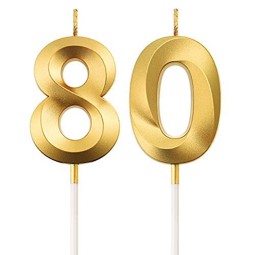 BBTO 80. Geburtstag Kerzen Kuchen Ziffer Kerzen Alles Gute zum Geburtstag Kuchen Topper Dekoration für Geburtstag Jahrestag Hochzeit Party Feier Lieferungen BBTO 80. Geburtstag Kerzen Kuchen Ziffer Kerzen Alles Gute zum Geburtstag Kuchen Topper Dekoration für Geburtstag Jahrestag Hochzeit Party Feier Lieferungen von BBTO