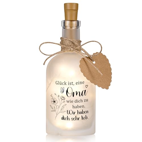 BBTO Flaschenlicht für Oma Geldgeschenk LED Dekoflaschen mit Spruch Beleuchtete Nachtlicht Geld Verpackung Geschenk für Oma Geburtstag Weihnachtstag Muttertag BBTO Flaschenlicht für Oma Geldgeschenk LED Dekoflaschen mit Spruch Beleuchtete Nachtlicht Geld Verpackung Geschenk für Oma Geburtstag Weihnachtstag Muttertag von BBTO