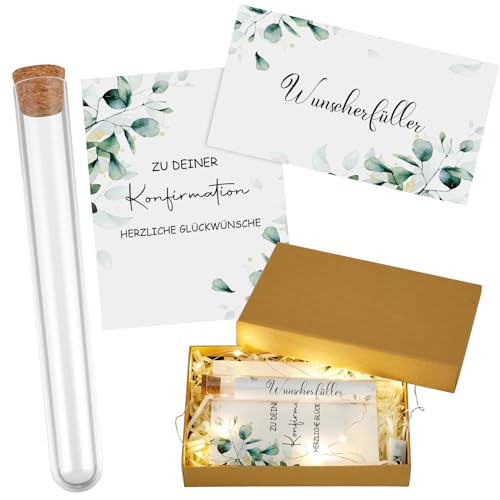 BBTO Konfirmation Geldgeschenk inklusive Kunststoff Reagenzglas mit Papier Lichterkette Raffia Gras Konfirmation Karte Band und Geschenkbox Geldgeschenk Verpackung für Party Gäste Kommunion Deko BBTO Konfirmation Geldgeschenk inklusive Kunststoff Reagenzglas mit Papier Lichterkette Raffia Gras Konfirmation Karte Band und Geschenkbox Geldgeschenk Verpackung für Party Gäste Kommunion Deko von BBTO