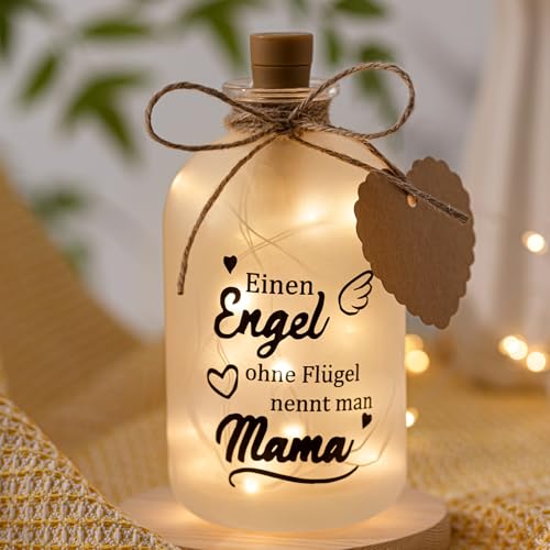 BBTO LED Flaschenlicht mit Spruch Einen Engel ohne Flügel Nennt Man Mama Beleuchtete Dekoflasche mit Korkstopfen Lichterketten Geschenkanhänger Geschenke für Weihnachten Geburtstag Muttertagsgeschenk BBTO LED Flaschenlicht mit Spruch Einen Engel ohne Flügel Nennt Man Mama Beleuchtete Dekoflasche mit Korkstopfen Lichterketten Geschenkanhänger Geschenke für Weihnachten Geburtstag Muttertagsgeschenk von BBTO