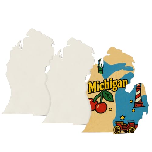 BBTO Michigan Holzausschnitte, unlackiert, US-Bundesstaat, 25,4 cm, Holzscheiben, Holzfarbe, Basteln, Weihnachtsschmuck, Stücke für Heimdekoration, Ornament, Basteln, Kunstprojekt, 3 Stück BBTO Michigan Holzausschnitte, unlackiert, US-Bundesstaat, 25,4 cm, Holzscheiben, Holzfarbe, Basteln, Weihnachtsschmuck, Stücke für Heimdekoration, Ornament, Basteln, Kunstprojekt, 3 Stück von BBTO