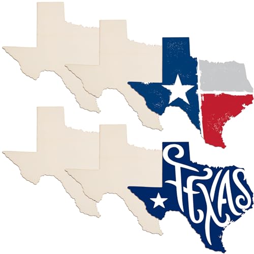 BBTO Texas-Holzausschnitte, unlackiert, US-Bundesstaat, 25,4 cm, Holzscheiben, Holzfarbe, Basteln, Weihnachtsschmuck, Stücke für Heimdekoration, Ornament, Basteln, Kunstprojekt, 6 Stück BBTO Texas-Holzausschnitte, unlackiert, US-Bundesstaat, 25,4 cm, Holzscheiben, Holzfarbe, Basteln, Weihnachtsschmuck, Stücke für Heimdekoration, Ornament, Basteln, Kunstprojekt, 6 Stück von BBTO