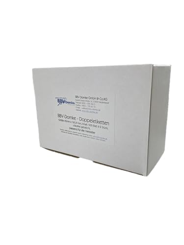 BBV-Domke Frankieretiketten (doppelt, 45x165,9 mm, 1000 Stück) Etiketten passend für Frankiermaschinen aller Hersteller von BBV-Domke