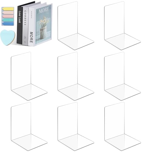 BBWELL 8 Stück Transparenten Acryl-Buchstütze,Buchstütze mit Haftnotizen und Indexaufklebern,KlarerBuchständer,Geeignet für Schule,Zuhause,Büro,Bibliothek,Schreibtischorganisation Buchstütze-Set BBWELL 8 Stück Transparenten Acryl-Buchstütze,Buchstütze mit Haftnotizen und Indexaufklebern,KlarerBuchständer,Geeignet für Schule,Zuhause,Büro,Bibliothek,Schreibtischorganisation Buchstütze-Set von BBWELL