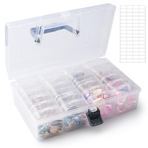 BBWELL Kleine Aufbewahrungsbox, 24 Teilige Mini Aufbewahrungsbox aus Klarem Kunststoff,Sortierboxen für Kleinteile für Kleinteile, Perlen,Schrauben BBWELL Kleine Aufbewahrungsbox, 24 Teilige Mini Aufbewahrungsbox aus Klarem Kunststoff,Sortierboxen für Kleinteile für Kleinteile, Perlen,Schrauben von BBWELL