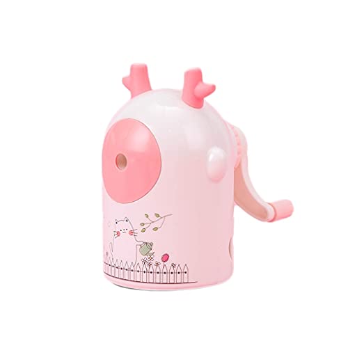 BBZY Bleistiftspitzer Handlicher Bleistiftspitzer Bezaubernder und kreativer Hirsch in Harpenerform Hohe Kapazität, geeignet für Stifte Nr. 2 für Kinder und Erwachsene Tragbar und sicher (Farbe: A) von BBZY