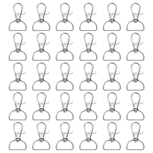 BCBF 30 Stück Metall Schlüsselanhänger, Tasche Karabiner, Kleine Karabiner, Mehrzweck Schlüsselanhänger Haken Für Modeschmuck von BCBF