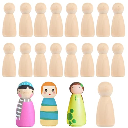 BCENG 20 Pcs HöLzerne Peg PuppenköRper 53 Mm NatüRliche Unbemalte Weibliche MäNnliche Basteln Holz Figurenkegel Diy Holzfiguren für Diy Kunsthandwerk Farbe Geschnitzt Weihnachten Geburtstag Dekoration BCENG 20 Pcs HöLzerne Peg PuppenköRper 53 Mm NatüRliche Unbemalte Weibliche MäNnliche Basteln Holz Figurenkegel Diy Holzfiguren für Diy Kunsthandwerk Farbe Geschnitzt Weihnachten Geburtstag Dekoration von BCENG