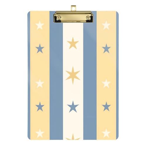 Klemmbrett für Krankenschwestern, A4, Kunststoff, für Lehrer, Portfolio, Klemmbrett, goldfarben, 22,9 x 30,5 cm, Gelb / Blau von BCFHRGT