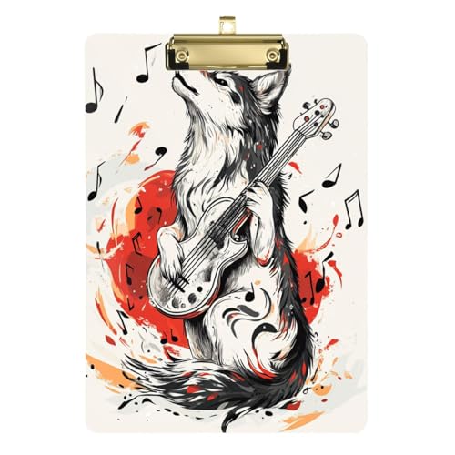 Red Wolf Klemmbrett für Krankenpflege, A4, transparent, für Klassenzimmer, Lehrer, Elementar, Gold, 22,9 x 30,5 cm von BCFHRGT