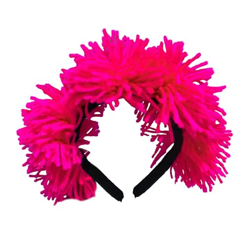 BCIOUS Buntes Pompon-Stirnband für Unabhängigkeitstage, Requisiten, Kopfschmuck, US-Wahlen, Haarreif, Paraden, Zubehör, Foto-Kopfschmuck, Schulaufführungen, Kopfbedeckung von BCIOUS