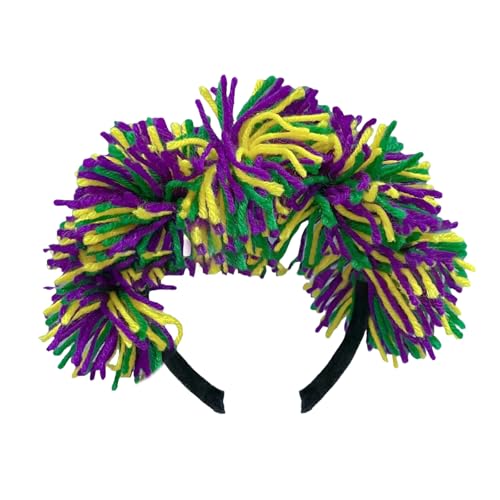 BCIOUS Buntes Pompon-Stirnband für Unabhängigkeitstage, Requisiten, Kopfschmuck, US-Wahlen, Haarreif, Paraden, Zubehör, Foto-Kopfschmuck, Schulaufführungen, Kopfbedeckung von BCIOUS