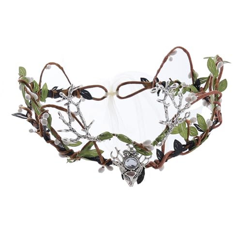 BCIOUS Feen-Kopfschmuck, Blattkreis, für Damen, Feen-Stirnband, Foto-Requisiten für Halloween, Weihnachten, Hochzeit, Kopfschmuck BCIOUS Feen-Kopfschmuck, Blattkreis, für Damen, Feen-Stirnband, Foto-Requisiten für Halloween, Weihnachten, Hochzeit, Kopfschmuck von BCIOUS
