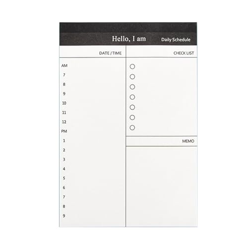 Kleine Notizblöcke Tagesplaner, kleines Notizbuch, reißbar, 50 Blatt, unliniert, Taschen-Schreibblock, Checkliste, Notizblöcke, Zeitmanagement-Tagebuch Kleine Notizblöcke Tagesplaner, kleines Notizbuch, reißbar, 50 Blatt, unliniert, Taschen-Schreibblock, Checkliste, Notizblöcke, Zeitmanagement-Tagebuch von BCIOUS