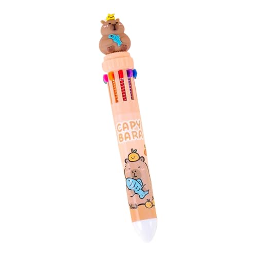 Mehrfarbiger Kugelschreiber, 10 Farben, einziehbar, mehrfarbig, Cartoon-Kugelschreiber zum Schreiben, bunt von BCIOUS
