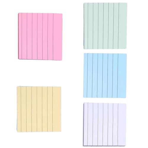 Multifunktionaler Notizblock, liniert, Papier, farbige Haftnotizen, schöne Notizen, Schulbedarf, 5 Stück Multifunktionaler Notizblock, liniert, Papier, farbige Haftnotizen, schöne Notizen, Schulbedarf, 5 Stück von BCIOUS