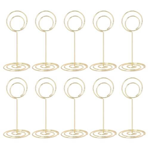 Tischkartenhalter aus Draht, Tischnummernhalter, Bildständer, Memo-Klammer für Fotos, Lebensmittel, Schilder, Memos, Notizen, Hochzeit, Tischdekoration, 10 Stück von BCIOUS