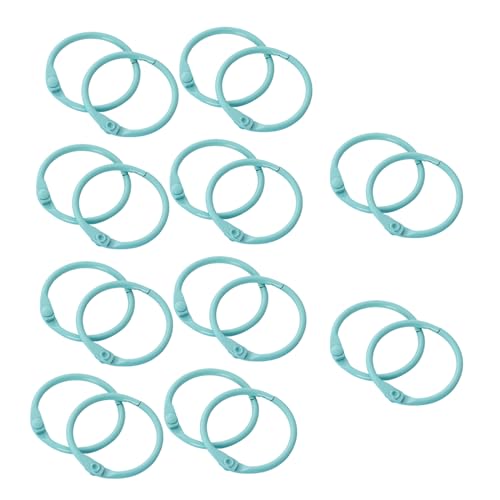 Ringbuchhalter, 20 Stk. Metallringe mit losen Blättern, 30mm Buchringe DIY Ordnerring für Karteikarten Karteikarten Broschüren, Mehrfarbig erhältlich von BCJMKDX