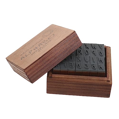 BCOATH 1 Satz Vintage Alphabet Stempelset aus Holz DIY Stempel für Scrapbooking Tagebuch und Basteln Praktische Holzbuchstaben Verschiedenen Designs Langlebig und Einfach zu von BCOATH