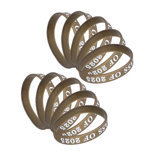BCOATH 10 Stück Armbänder Für Abschlussfeiern Dünnes Abschlussarmband 2025 Pailletten Klasse Von 2025 Partygeschenke Themendekor Neuheit Zahlenshow Klasse Von 2025 Armbänder von BCOATH