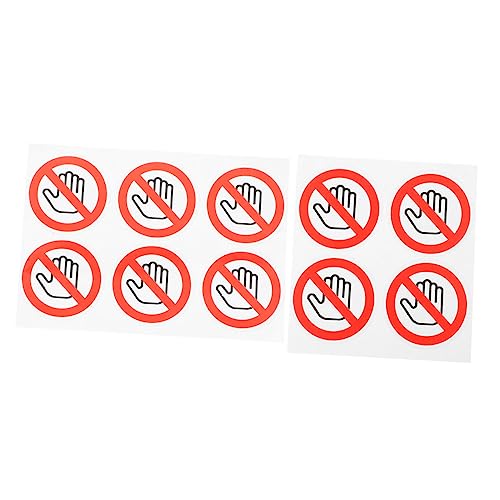 BCOATH 10 Stück Do Not Touch Warnaufkleber Selbstklebend Sicherheitskennzeichen Für Werkstatt Baustelle Maschinen Schutzschild Praktisch Haftend Und Langlebig von BCOATH