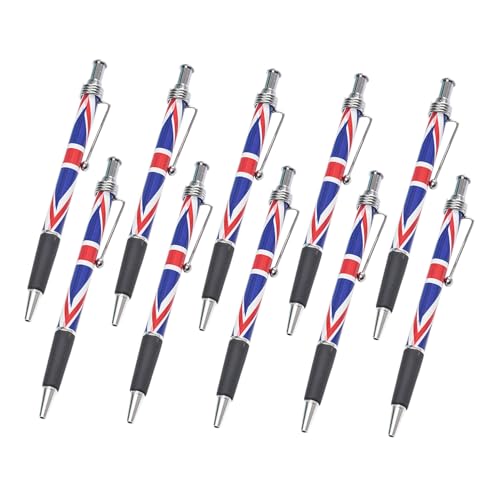BCOATH 10 Stück Flaggen Kugelschreiber Stilvoller Dankeschön Stift Union Jack Flaggenform Professionelle Kugelschreiber Stolz Ausgefallener Stift Verwendung Im Büro von BCOATH
