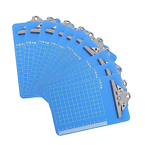 BCOATH 10 Stück Klemmbretts mit Clip Praktische Schreibunterlage mit Maßstab und Haken für Büro und Schule Kunststoff Blau Platzsparend und Vielseitig Einsetzbar BCOATH 10 Stück Klemmbretts mit Clip Praktische Schreibunterlage mit Maßstab und Haken für Büro und Schule Kunststoff Blau Platzsparend und Vielseitig Einsetzbar von BCOATH
