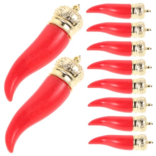 BCOATH 10 Stück Pfeffer Anhänger Roter Pfeffer Anhänger Lebensechte Pfefferschnur Schmuckherstellung Zubehör Für Armbänder Halsketten Girlanden DIY Handwerk BCOATH 10 Stück Pfeffer Anhänger Roter Pfeffer Anhänger Lebensechte Pfefferschnur Schmuckherstellung Zubehör Für Armbänder Halsketten Girlanden DIY Handwerk von BCOATH