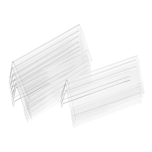 BCOATH 10 Stück Schreibtisch-namensschildhalter, Doppelseitiger Display-schildhalter, Namenszelthalter, Kunststoff, Business-schreibtisch-schilderhalter, namensschild von BCOATH