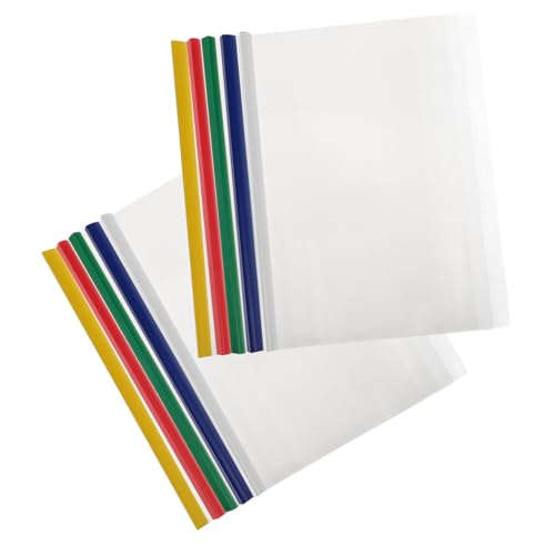 BCOATH 10 Stück Teiliges Kunststoff File Folder mit Schiebestange Große Kapazität Transparente Dokumentenmappe Stilvolles Design Vielseitig für Büro Schule und Präsentationen Robust und von BCOATH