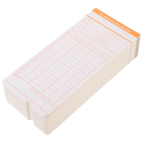 BCOATH 100 Blatt Doppelseitige Zeitkarten Stabile Leichte Zeiterfassungskarten für Büro Werkstatt Lager Genaue Mitarbeiteranwesenheit Praktische Tragbare Stempelkarten BCOATH 100 Blatt Doppelseitige Zeitkarten Stabile Leichte Zeiterfassungskarten für Büro Werkstatt Lager Genaue Mitarbeiteranwesenheit Praktische Tragbare Stempelkarten von BCOATH
