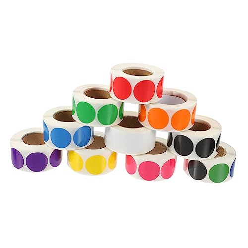 BCOATH 10Rollen Farbige Kreisaufkleber Selbstklebende Punktetiketten Klassifizierungsetiketten für Ordnung im Schlafzimmer Markieren und Organisieren BCOATH 10Rollen Farbige Kreisaufkleber Selbstklebende Punktetiketten Klassifizierungsetiketten für Ordnung im Schlafzimmer Markieren und Organisieren von BCOATH