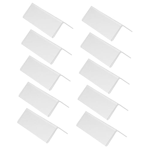 BCOATH 10Stücke Förmige Preisschild Halter aus Robustem Acryl Selbstklebende Etikettenständer für Büro Bibliothek und Geschäft Langlebig und Praktisch von BCOATH