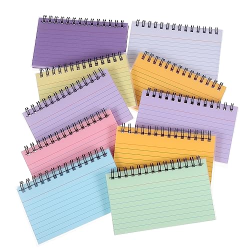 BCOATH 10Stücke Kleine Notizbücher Spiraldesign Karteikarten für Büro Schule Lernen für Notizen Inspirationsaufzeichnungen und Tägliche Aufgaben von BCOATH