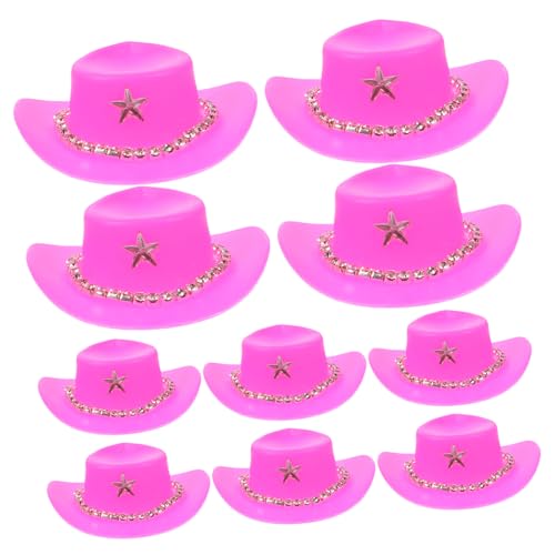 BCOATH 10Stücke Mini Cowboyhüte für Puppen Dekorative Miniaturhüte für DIY Projekte Puppenkostüme und Party Dekoration Entzückende Kleine Hüte für Sammler von BCOATH