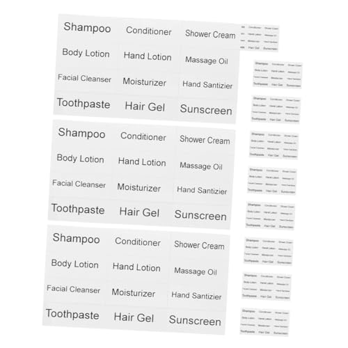 BCOATH 12 Blatt Selbstklebende Etiketten für Flaschen Wasserfeste Badezimmer aufkleber Langlebige Kosmetik Toilettenartikel beschriftung Praktische für Einfache Anwendung BCOATH 12 Blatt Selbstklebende Etiketten für Flaschen Wasserfeste Badezimmer aufkleber Langlebige Kosmetik Toilettenartikel beschriftung Praktische für Einfache Anwendung von BCOATH