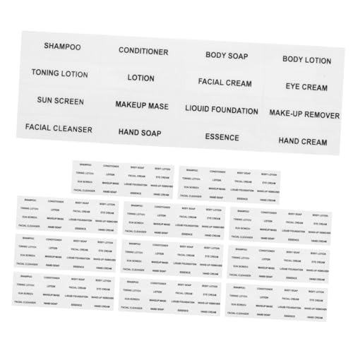BCOATH 12 Blatt Teiliges Transparente Wasserdichte Reise etiketten für Shampoo Conditioner Seife und Make up flaschen Wasserfeste Flaschenbeschriftung für Ordentliche Kulturtasche und BCOATH 12 Blatt Teiliges Transparente Wasserdichte Reise etiketten für Shampoo Conditioner Seife und Make up flaschen Wasserfeste Flaschenbeschriftung für Ordentliche Kulturtasche und von BCOATH