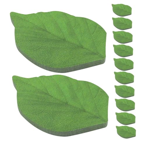 BCOATH 12 Packungen Teiliges Grüne Realistische It Notizzettel Selbstklebende Memo Pads für Schule Büro und DIY Scrapbook Dekoration und Langlebig für Praktische Notizen und Kreative von BCOATH