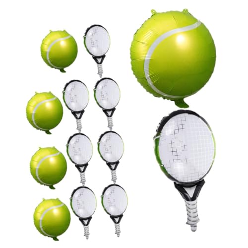 BCOATH 12 Stück Teiliges Tennisparty Großen Aufblasbaren Tennisschläger Tennisball folienballons mit Vorgestanzten Löchern zum Aufhängen für Sport Tennis motto geburtstage und BCOATH 12 Stück Teiliges Tennisparty Großen Aufblasbaren Tennisschläger Tennisball folienballons mit Vorgestanzten Löchern zum Aufhängen für Sport Tennis motto geburtstage und von BCOATH