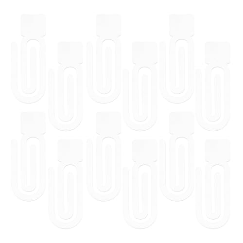 BCOATH 12 Sublimations-Lesezeichen: Jumbo-Büroklammern, transparente Buchseitenhalter-Clips aus Acryl, Büroklammern für Bastelarbeiten, Klassenzimmer, Schullehrer, Dokumente, Organisation von Zubehör von BCOATH