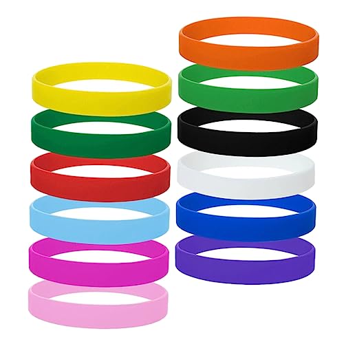 BCOATH 12Stücke Silikonarmbänder für Armbänder Farben Geburtstagsfeiern Themenpartys und Schulaktivitäten Stylisches Mitgebsel von BCOATH