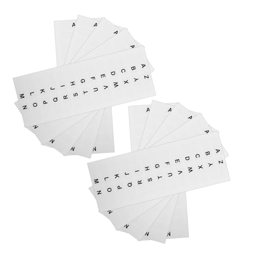 BCOATH 14 Blatt Weiße Selbstklebende Alphabet Index Tabs Buchstaben Registerkarten für Notebooks Ordner und Dokumentenklassifizierung Leicht Vielseitig für Büro und Zuhause von BCOATH
