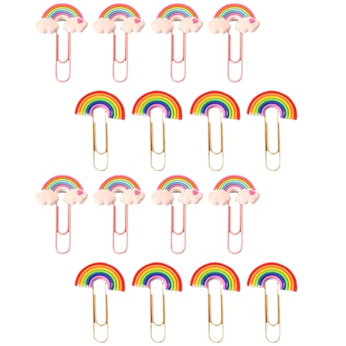 BCOATH 16 Stück Teiliges Bunte PVC Büroklammern Kleine Lesezeichen Clips für Dokumente und Bastelarbeiten Vielseitige Langlebige Büroklammern für Schule Büro und Zuhause BCOATH 16 Stück Teiliges Bunte PVC Büroklammern Kleine Lesezeichen Clips für Dokumente und Bastelarbeiten Vielseitige Langlebige Büroklammern für Schule Büro und Zuhause von BCOATH