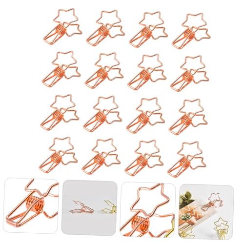 BCOATH 16 Stück Teiliges Metall Clips in Roségold Sternförmig Filigrane Foto und Dokumentenklammern für Büro und Organisation Stabile Praktische Klemmen für Lose und Papiere BCOATH 16 Stück Teiliges Metall Clips in Roségold Sternförmig Filigrane Foto und Dokumentenklammern für Büro und Organisation Stabile Praktische Klemmen für Lose und Papiere von BCOATH
