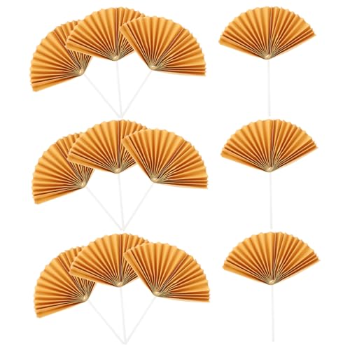 BCOATH 16 Stück Teiliges Papierfächer Cupcake Toppers Goldfarbene Faltbare Tortendeko Kreative Geburtstagsfeier Cake Picks Klassische Kuchenaufleger für Festliche Partyveranstaltungen BCOATH 16 Stück Teiliges Papierfächer Cupcake Toppers Goldfarbene Faltbare Tortendeko Kreative Geburtstagsfeier Cake Picks Klassische Kuchenaufleger für Festliche Partyveranstaltungen von BCOATH